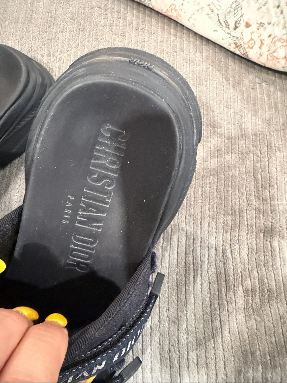Dior Christian Dior Navy women Double-Strap Slide Sandals